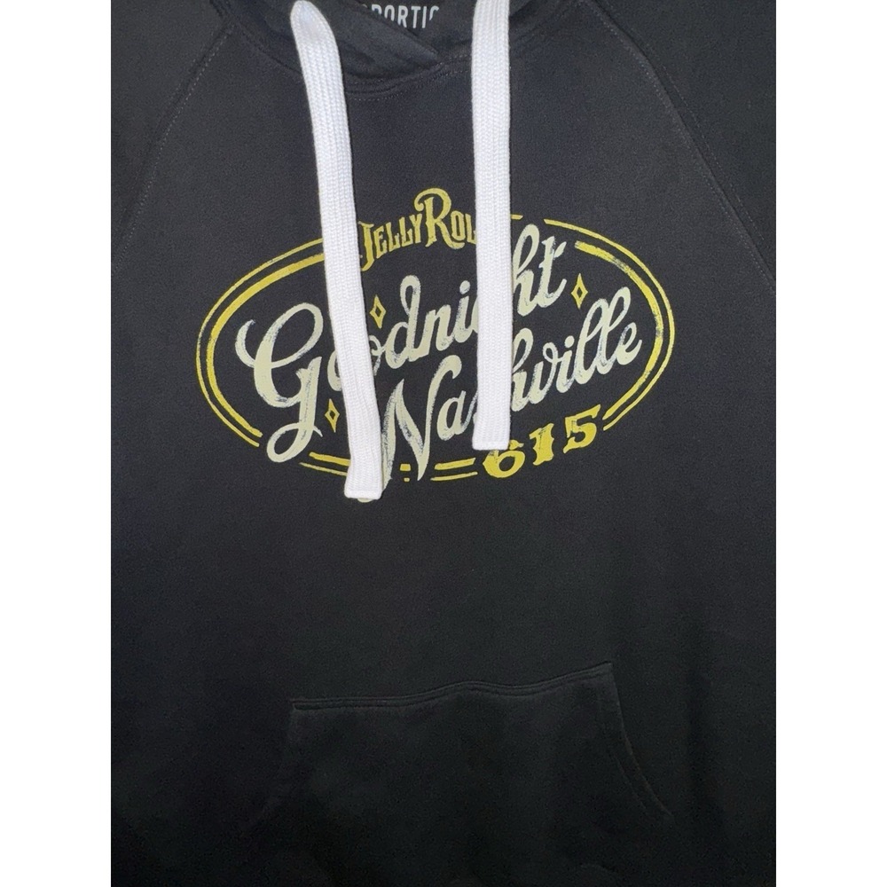 Sportiqe Jelly Roll Goodnight Nashville 615 Black Pullover Hoodie Mens XL - Picture 3 of 5